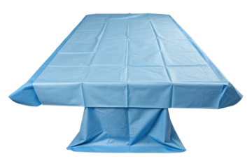 Blue disposable drape for medical isolated with transparent background