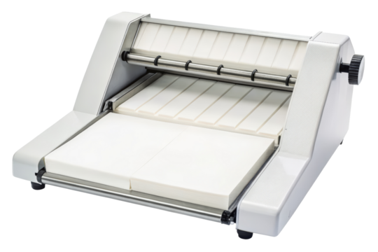 Paper cutter machine for office and print shop isolated with transparent background