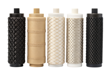 Textured bobbin for sewing isolated with transparent background