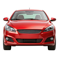 red car isolated on transparent white background, clipping path