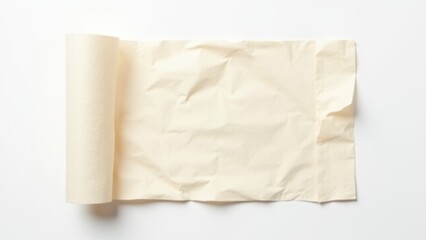 Obraz premium Unrolled Parchment Paper Sheet On White