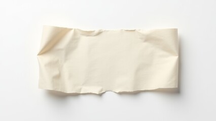 Torn Piece Of Beige Paper Sheet