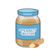 Peanut butter in a jar vector design