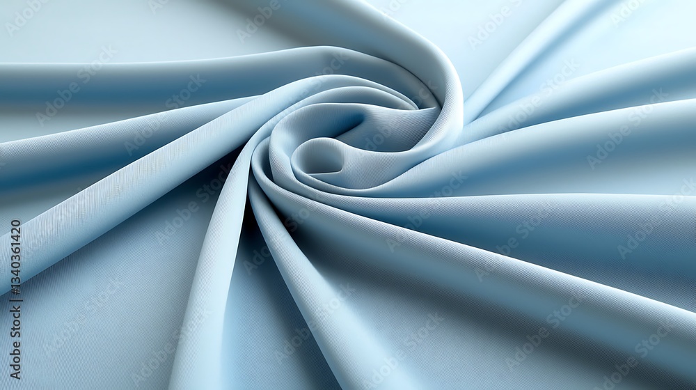 Poster abstract textures of soft blue fabric background elegant swirl design close-up view