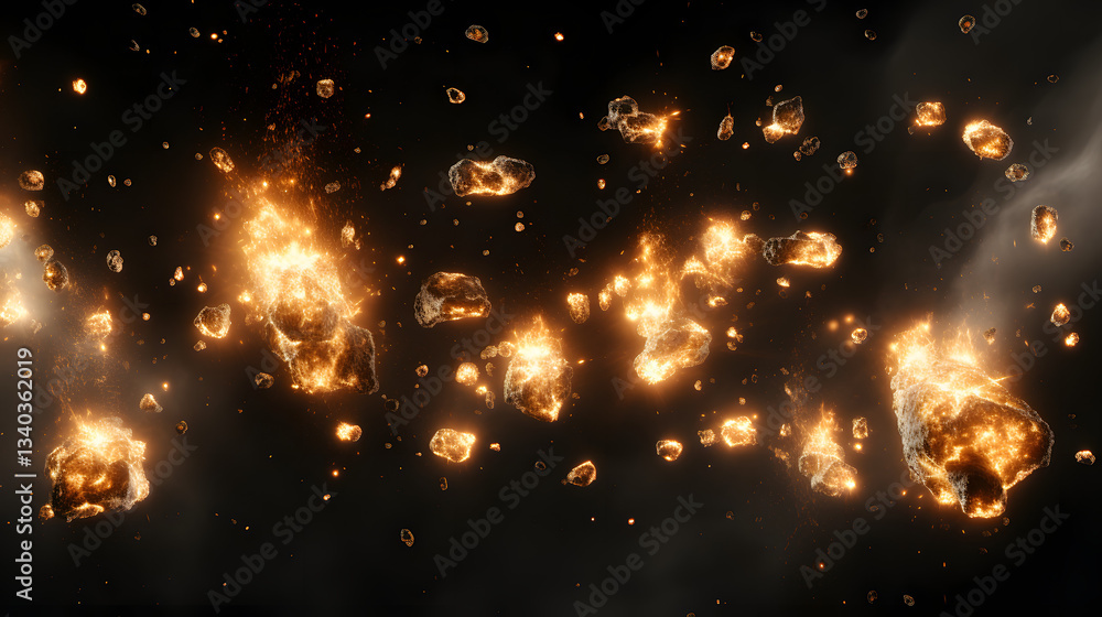 Poster fiery display of flames representing stellar feedback mechanisms in a dynamic star-wind scenario cap