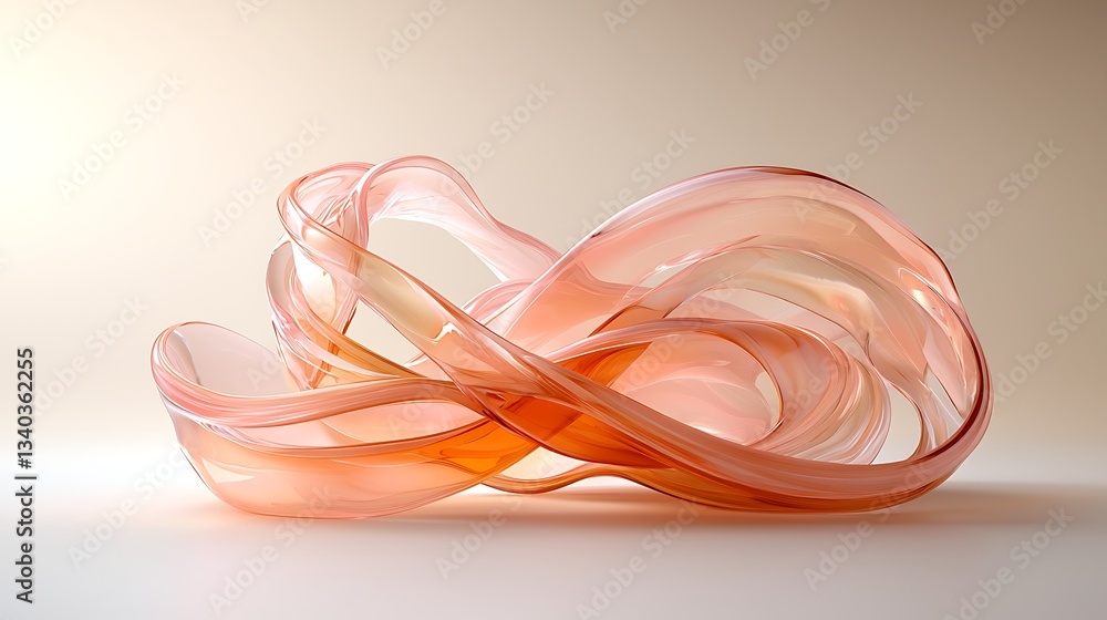 Poster abstract swirling forms studio sculpture minimalist side view textured background art