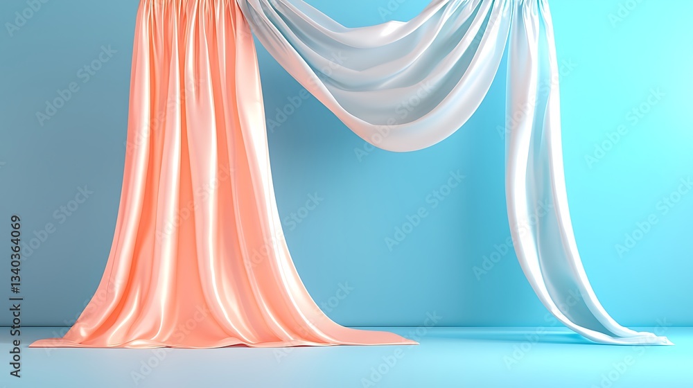 Poster abstract drapery action studio backdrop texture fabric soft environment creative viewpoint