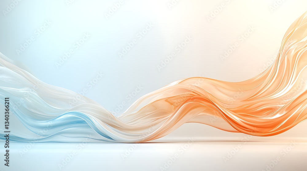 Poster abstract waves flowing soft background texture digital art environment modern viewpoint