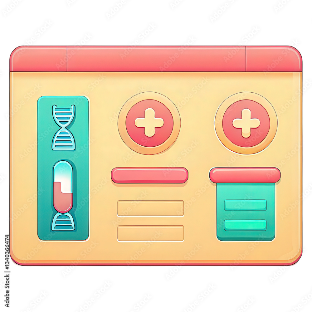 Poster a digital interface visualizing real-time genetic data for scientific analysis and research.