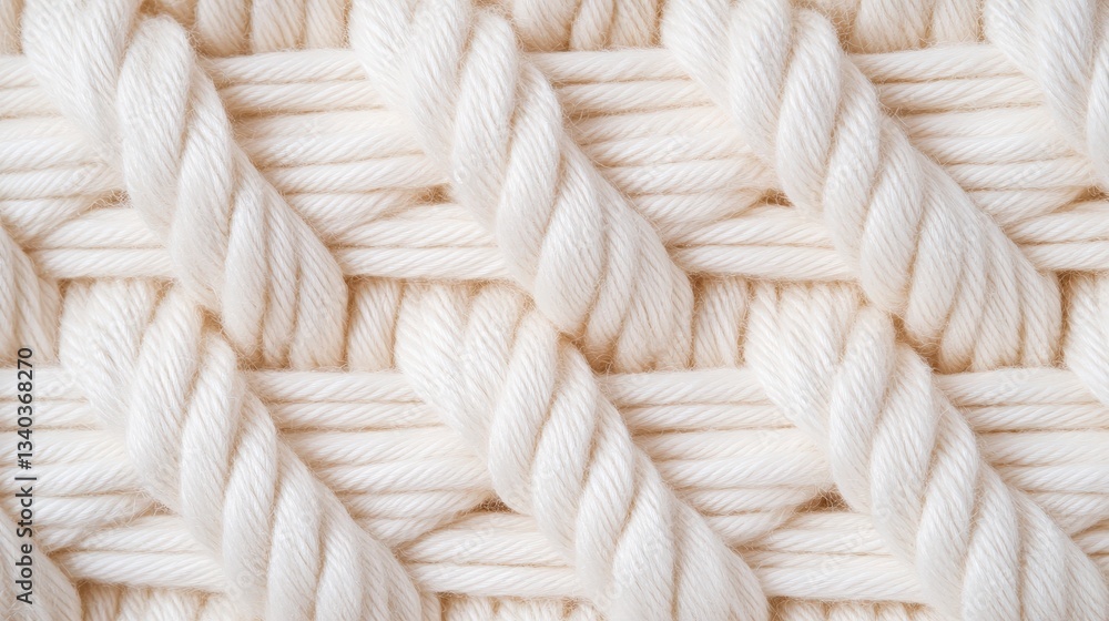 Poster a close-up view of intricately woven light-colored ropes, showcasing their texture and pattern in a 