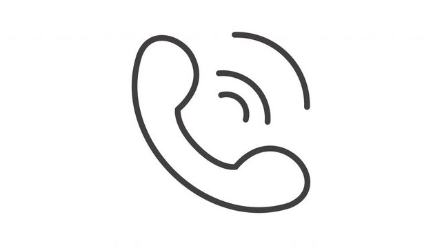 Animated Phone Call Communication Icon 