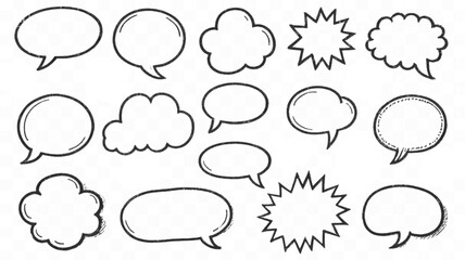 Speech Bubble set. Talk bubble. Cloud speech bubbles collection. Vector