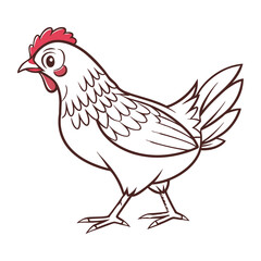 I created a Chicken vector with white background
