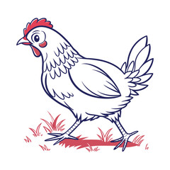 I created a Chicken vector with white background