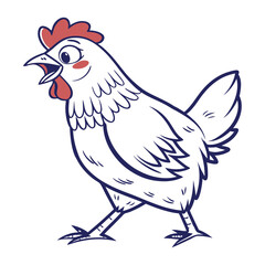 I created a Chicken vector with white background