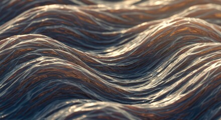 Golden Hour Ocean Waves Dramatic Seascape with Sunlight Glimmering on Water Surface