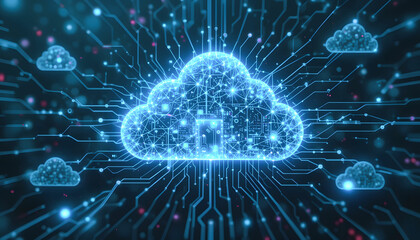 Futuristic Cybersecurity Command Center - High-Tech Digital Data Room Design