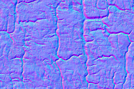 Seamless Dry Cracked Ground Normal Map Texture