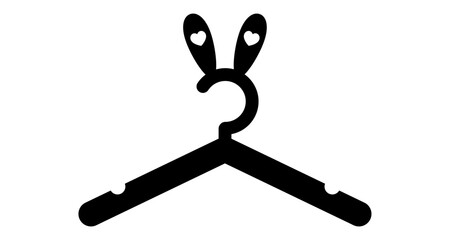 Baby Cloth Hanger  Vector Illustration, Laser cut template for cutting