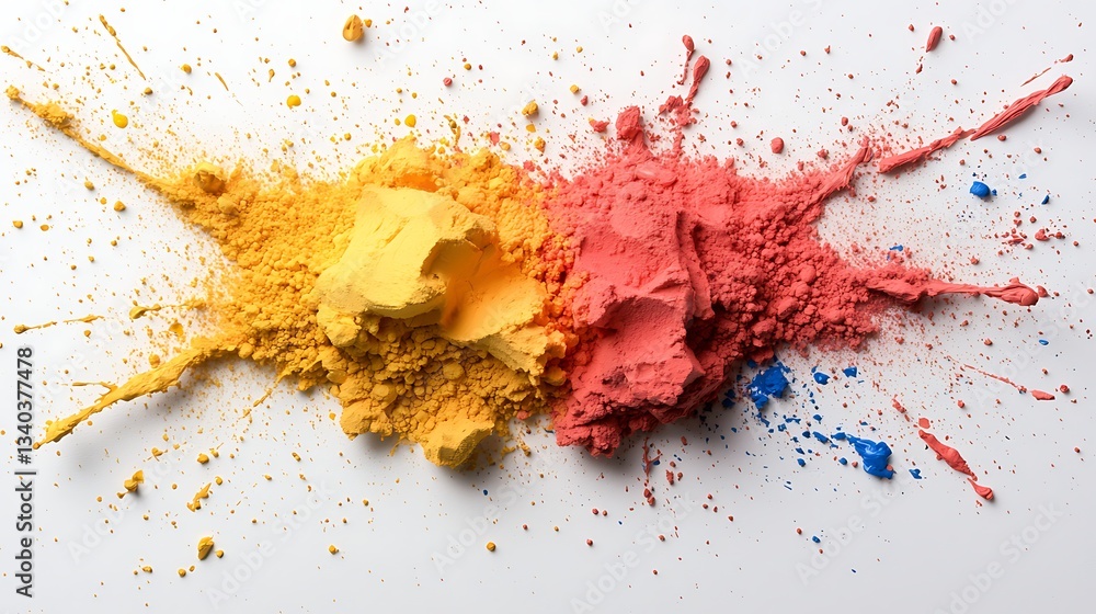Poster abstract action of color splashes studio background art texture vibrant environment