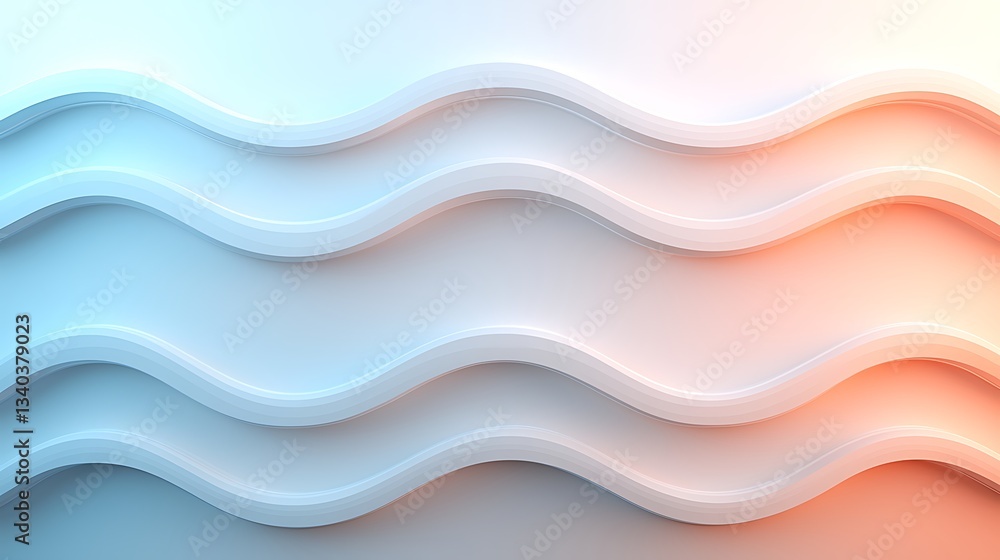 Poster abstract wave textures and background design in soft colors creative graphic environment