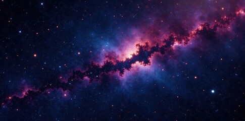 Fototapeta premium Celestial canvas of twinkling stars against inky blackness , astronomy, galaxy, darkness