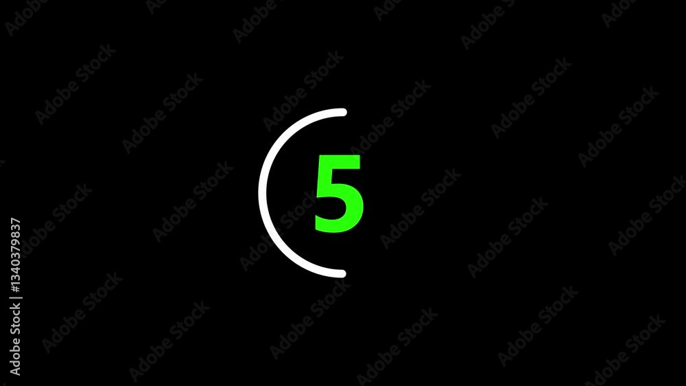 Poster new alpha transparent countdown workout overlay timer countdown timer animation from 10 to 0 seconds