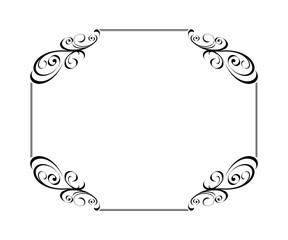 5530.eps decorative frame with floral ornament
