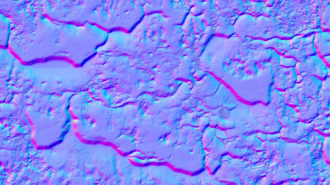 Seamless Dry Cracked Ground Normal Map Texture