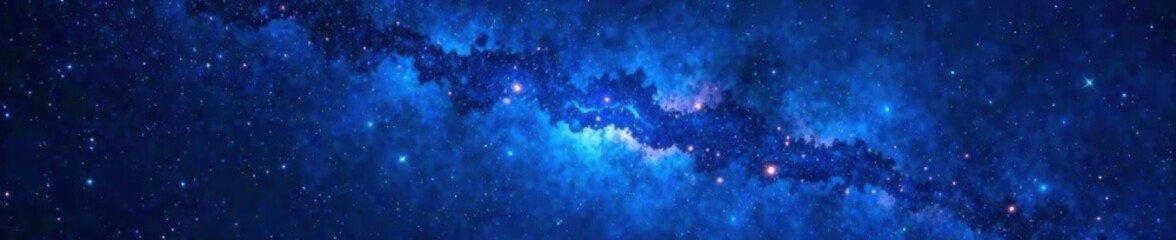 Obraz premium Dark blue galaxy background with stars and nebulas, galaxy, night sky