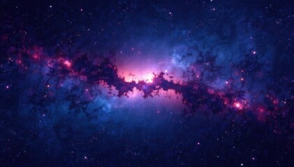 Naklejka premium Deep Space Galaxy Night Sky Background with Stars and Nebulae, space, background