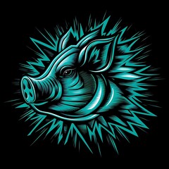 vector illustration of an abstract background, vector illustration of a tattoo , pork stall logo 