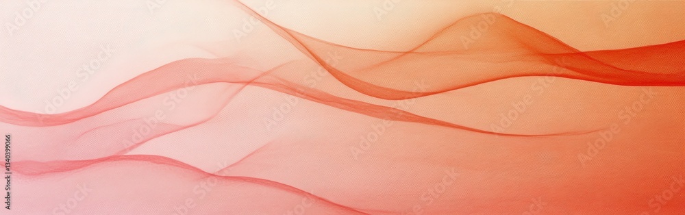 Aufkleber Gradient of minimalist pencil strokes creating gentle wave patterns in soft hues at sunrise or sunset