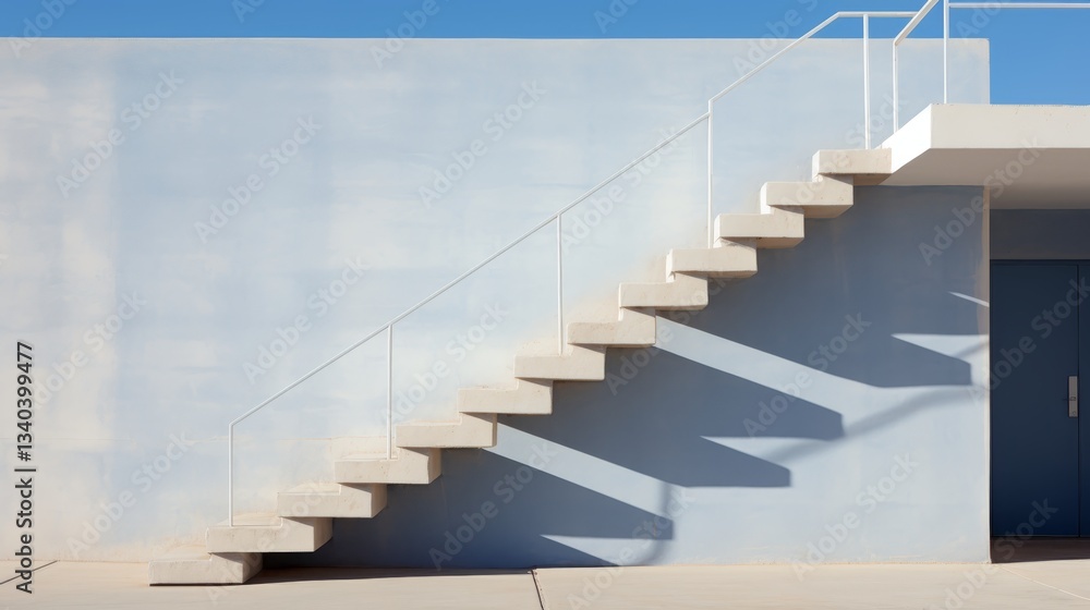 Poster elegant minimalism a modern building featuring clean lines and intriguing light and shadow play