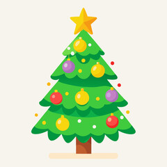 christmas tree vector illustration