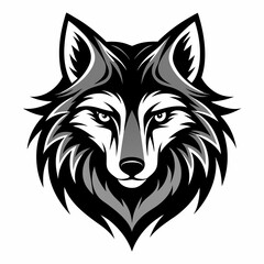 wolf head vector