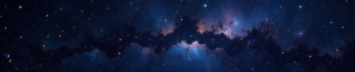 Obraz premium Vast blackness dotted with twinkling stars and celestial bodies, astronomy, cosmos