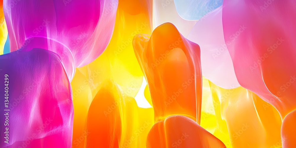 Poster vibrant abstract colorful shapes background design texture image