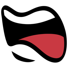 Mouth Crying Cartoon Face Expression Drawing Illustration