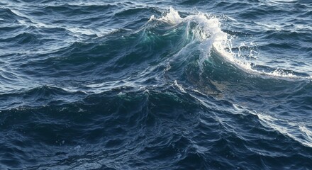 Dramatic Ocean Waves Crashing Dark Blue Water Texture Powerful Sea Surface