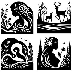 Tattoo vector tribal design illustration dragon eagle emblem art silhouette symbol