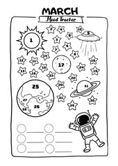 Color My Day! Monthly Mood Tracker & Reflection | 12-Month Emotional Journal - August