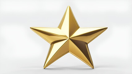 Fototapeta premium golden star isolated on white