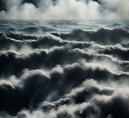 Fototapeta premium A beautiful sunset scene with clouds in the sky, great for use as a background or for representing nature and outdoors ,generative ai 