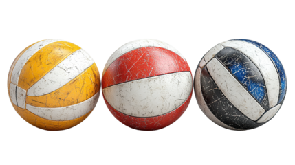 A collection of different sports balls including an American football, cricket balls, and others on a white background, showcasing various types of sports equipment