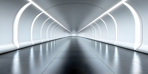 Fototapeta premium Futuristic 3D Tunnel Background