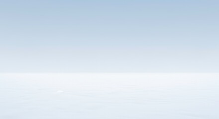 Serene Winter Landscape Expansive Snowfield Under a Pale Sky