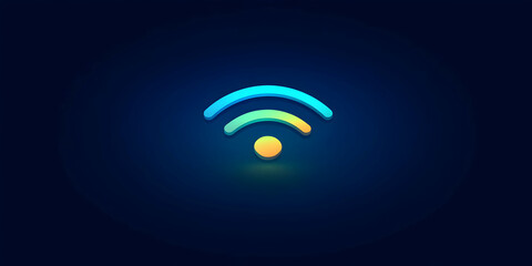 Obraz premium Abstract 3D Wifi Signal Illustration
