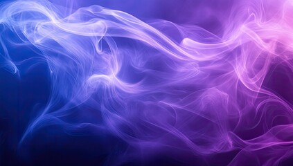 Obraz premium Abstract swirling smoke in vibrant purple and blue hues