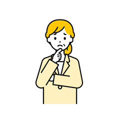 上半身のポーズ_シンプルなシニアの会社員の女性13